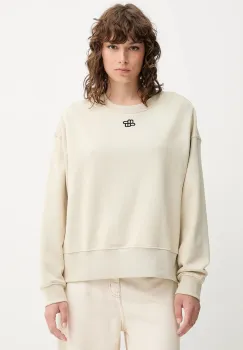 MUNTHE hanorac de bumbac PERNE culoarea bej, uni, 252111425263 imagine