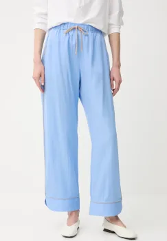 MUNTHE pantaloni din amestec de in UKAVA drept, high waist, 255140525523 imagine