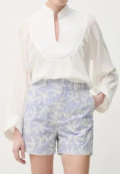 MUNTHE pantaloni scurti din bumbac FIDELMA femei, modelator, high waist, 251142925136 imagine