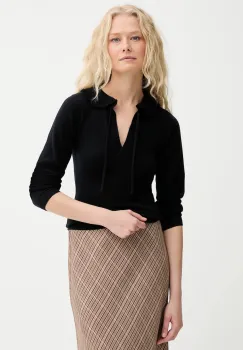 MUNTHE pulover de lana LIVO culoarea negru, light, 253161525373 imagine