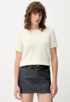 MUNTHE pulover de lana PANTAS culoarea bej, 252160425270 imagine