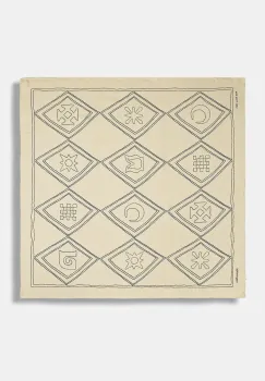 Nanushka esarfa de matase culoarea bej, cu imprimeu, NU25PFSC00505 imagine