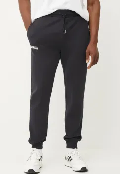 Napapijri pantaloni de trening din bumbac M-Gori barbati, culoarea negru, cu imprimeu, NP0A4IDS0411 imagine