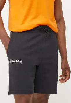 Napapijri pantaloni scurti din bumbac N-Gori barbati, culoarea negru, NP0A4IBQ0411 imagine
