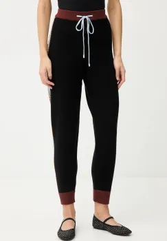 Never Fully Dressed pantaloni de trening culoarea negru, cu imprimeu, NFDKN710 imagine