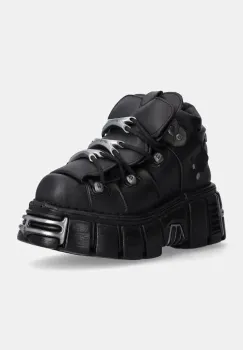 New Rock sneakers Negro Tower + Negro Acero culoarea negru, M-106-VS1 imagine