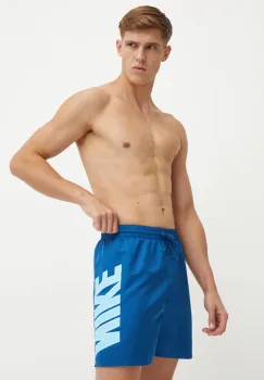 Nike pantaloni scurti de baie Big Block culoarea albastru marin, NESSE521 imagine