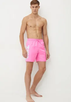 Nike pantaloni scurti de baie Big Block culoarea violet, NESSE521 imagine