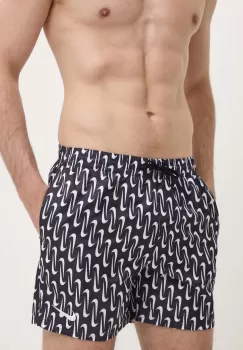 Nike pantaloni scurti de baie Swoosh Link culoarea negru imagine