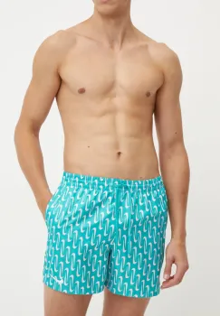 Nike pantaloni scurti de baie Swoosh Link culoarea turcoaz imagine