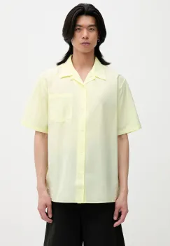 Norse Projects camasa Carsten Cotton Tencel Shirt culoarea galben, regular, N40.0579.3043 imagine