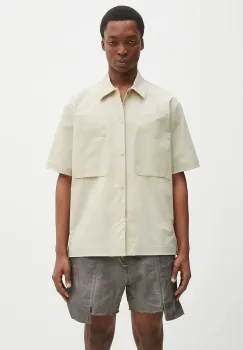 Norse Projects camasa Hermann Travel Light SS barbati, culoarea bej, cu guler clasic, relaxed, N40.0824.0920 imagine