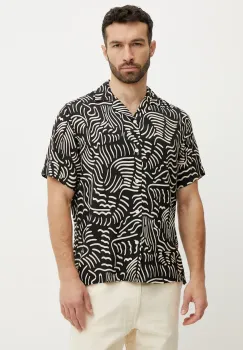 OAS camasa barbati, culoarea negru, regular, 7005 imagine