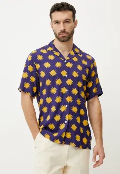 OAS camasa barbati, culoarea violet, relaxed, 7005 imagine