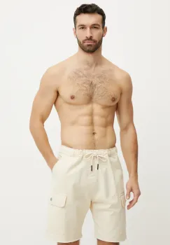 OAS pantaloni scurti din bumbac barbati, culoarea bej, 5023 imagine