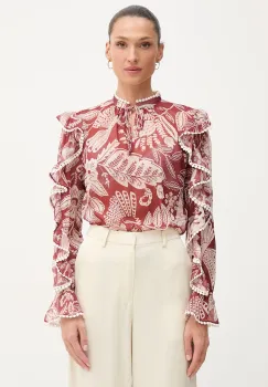 OUI bluza cu volane pentru femei imagine