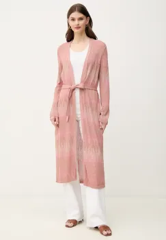 OUI cardigan femei, culoarea roz, light, 92115 imagine