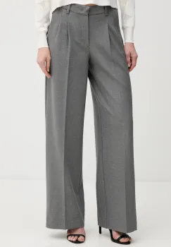 OUI pantaloni culoarea gri, lat, high waist, 95949 imagine