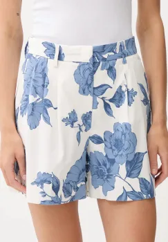 OUI pantaloni scurti culoarea alb, modelator, high waist, 93235 imagine