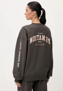 P.E Nation bluza Smoke culoarea gri, cu gluga, cu imprimeu, 254F068 imagine
