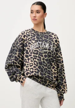 P.E Nation hanorac de bumbac Heritage culoarea maro, cu imprimeu, 253F115 imagine