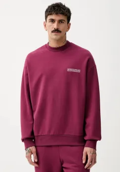 Pangaia hanorac de bumbac culoarea bordo, cu imprimeu, 10000183 imagine