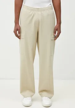 Pangaia pantaloni de trening culoarea bej, neted, 10002239 imagine