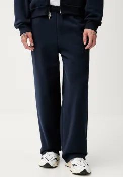 Pangaia pantaloni de trening din bumbac culoarea bleumarin, uni, 10002676 imagine