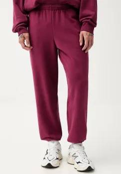 Pangaia pantaloni de trening din bumbac culoarea bordo, uni, 10000295 imagine