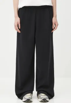 Pangaia pantaloni de trening DNA Double Jersey Pleated Trousers culoarea negru, cu imprimeu, 10002356 imagine