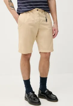 Paul&Shark pantaloni scurti din bumbac barbati, culoarea bej, 25414026 imagine