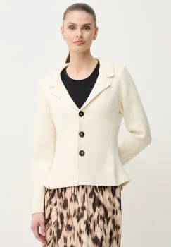 Pedro del Hierro cardigan femei, culoarea bej, calduros, 3519549 imagine