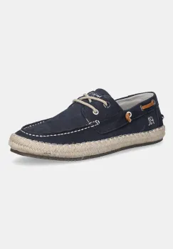 Pepe Jeans espadrile din piele intoarsa TOURIST DECK culoarea bleumarin, PMS10335 imagine