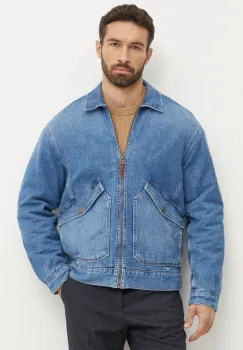 Pepe Jeans geaca jeans EMMETT AZURE barbati, de tranzitie, oversize, PM403072 imagine
