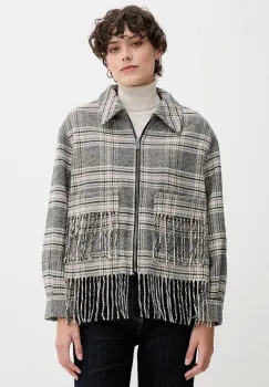 Pepe Jeans jacheta din amestec de lana culoarea gri, de tranzitie, PL4024341 imagine