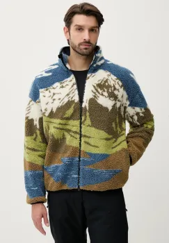 Picture bluza Hafdals culoarea verde, cu model, MSW0497 imagine