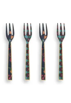 Pip Studio set de furculite pentru desert Enamelled Berry Blues 4-pack imagine