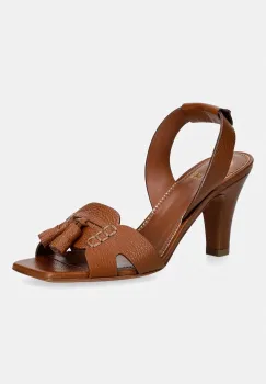 Pollini sandale cu toc inalt piele imagine