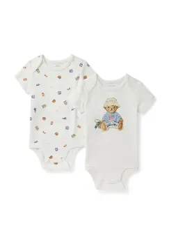 Polo Ralph Lauren body din bumbac pentru bebelusi 2-pack imagine