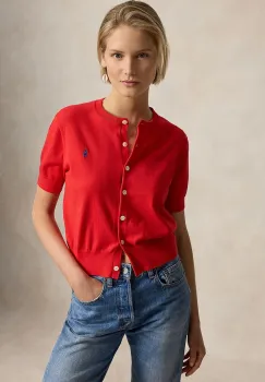 Polo Ralph Lauren cardigan pentru femei, din bumbac imagine