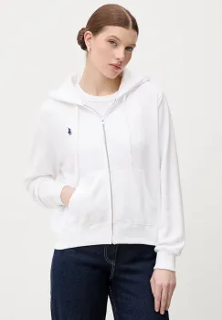 Polo Ralph Lauren hanorac cu fermoar si gluga de dama din bumbac imagine