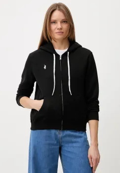 Polo Ralph Lauren hanorac cu fermoar si gluga de dama din bumbac imagine