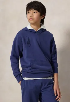 Polo Ralph Lauren Hanorac cu gluga pentru copii cu bumbac imagine