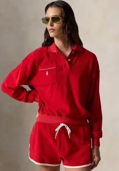 Polo Ralph Lauren hanorac pentru femei, din bumbac LT WT COTTON TERRY-KNT-POLO imagine