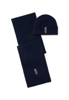 Polo Ralph Lauren palarie si esarfa din lana imagine