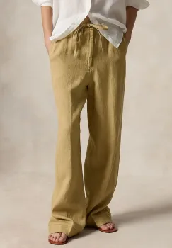 Polo Ralph Lauren pantaloni wide leg pentru femei, din in imagine