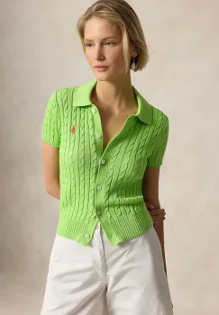 Polo Ralph Lauren Pulover cu maneca scurta de femei din bumbac imagine