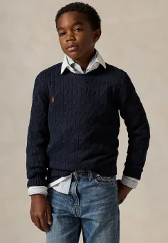 Polo Ralph Lauren pulover de bumbac pentru copii imagine