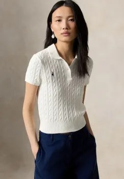 Polo Ralph Lauren pulover de dama din bumbac COTTON-SWEATER-PULLOVER imagine