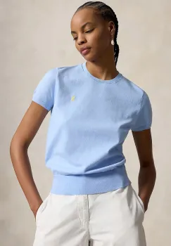 Polo Ralph Lauren pulover pentru femei, cu bumbac PIMA COTTON-SWEATER-PULLOVER imagine
